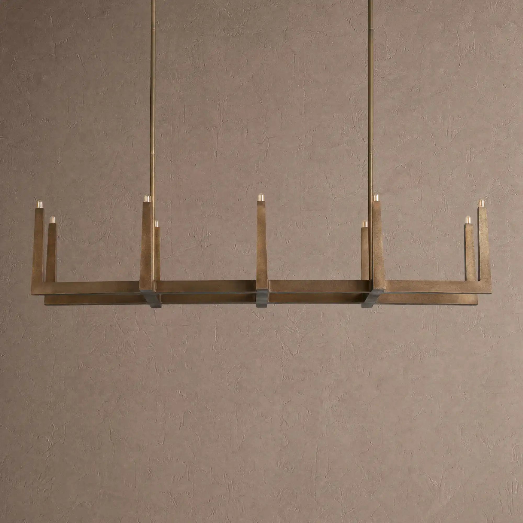 Emmet Linear Chandelier 48" 60" 72" - 72" W x 17.5" D x 11.5" HBlackBlushlighting