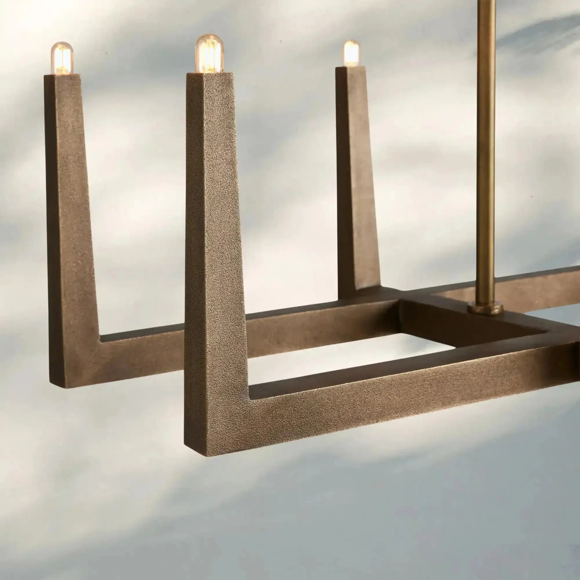 Emmet Linear Chandelier 48" 60" 72" - 72" W x 17.5" D x 11.5" HBronzeBlushlighting