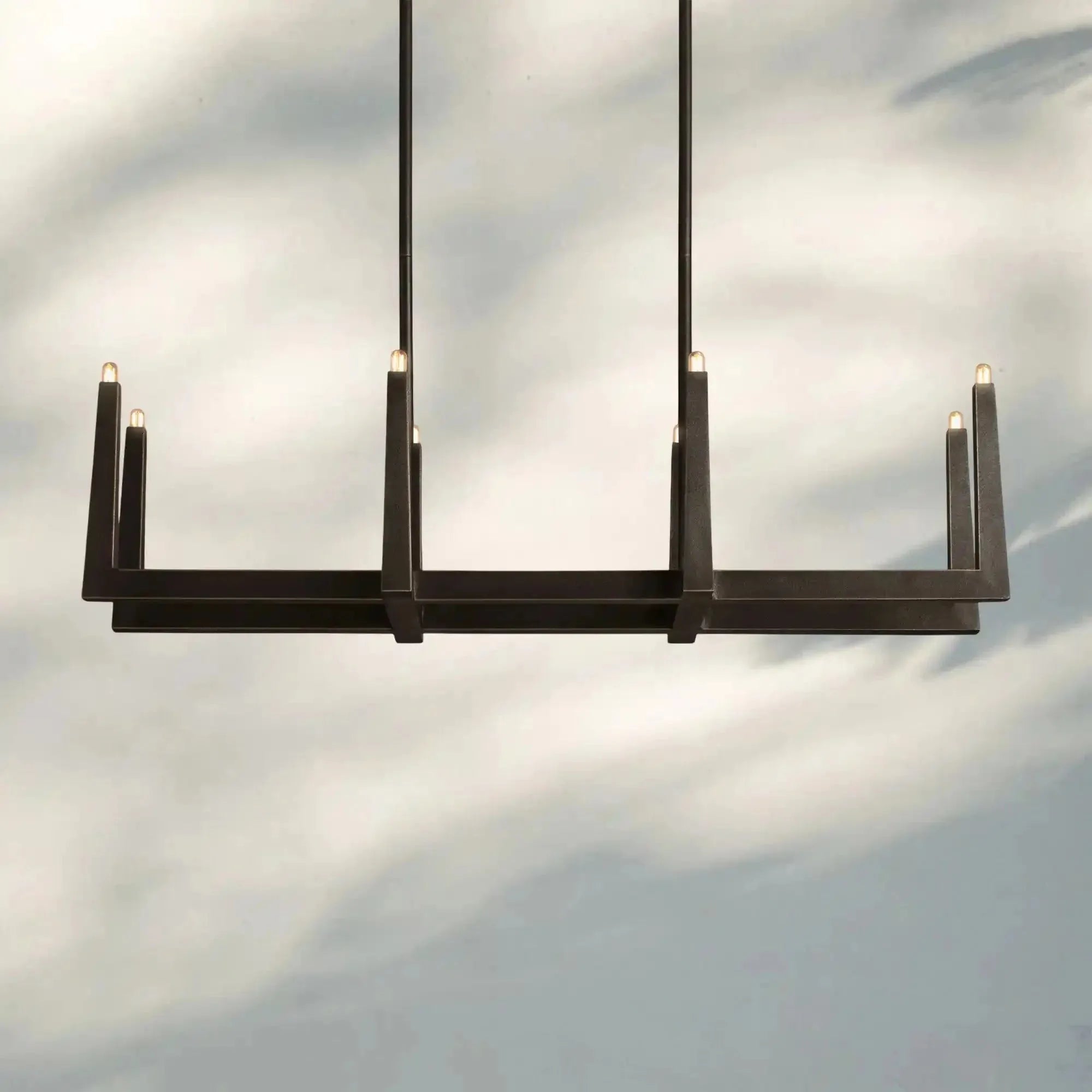 Emmet Linear Chandelier 48" 60" 72" - 48" W x 17.5" D x 11.5" HBronzeBlushlighting