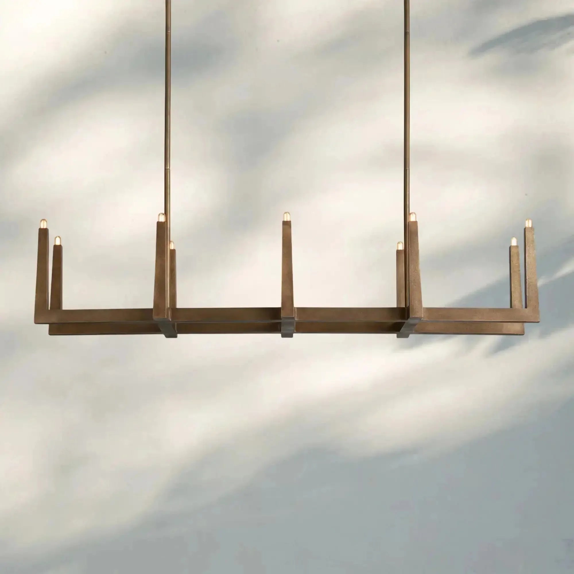 Emmet Linear Chandelier 48" 60" 72" - 60" W x 17.5" D x 11.5" HBrassBlushlighting