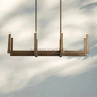 Emmet Linear Chandelier 48" 60" 72" - 48" W x 17.5" D x 11.5" HBrassBlushlighting