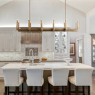 Emmet Linear Chandelier 48" 60" 72" - 48" W x 17.5" D x 11.5" HBrassBlushlighting