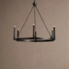 Emmet Round Chandelier - 54"BlackBlushlighting