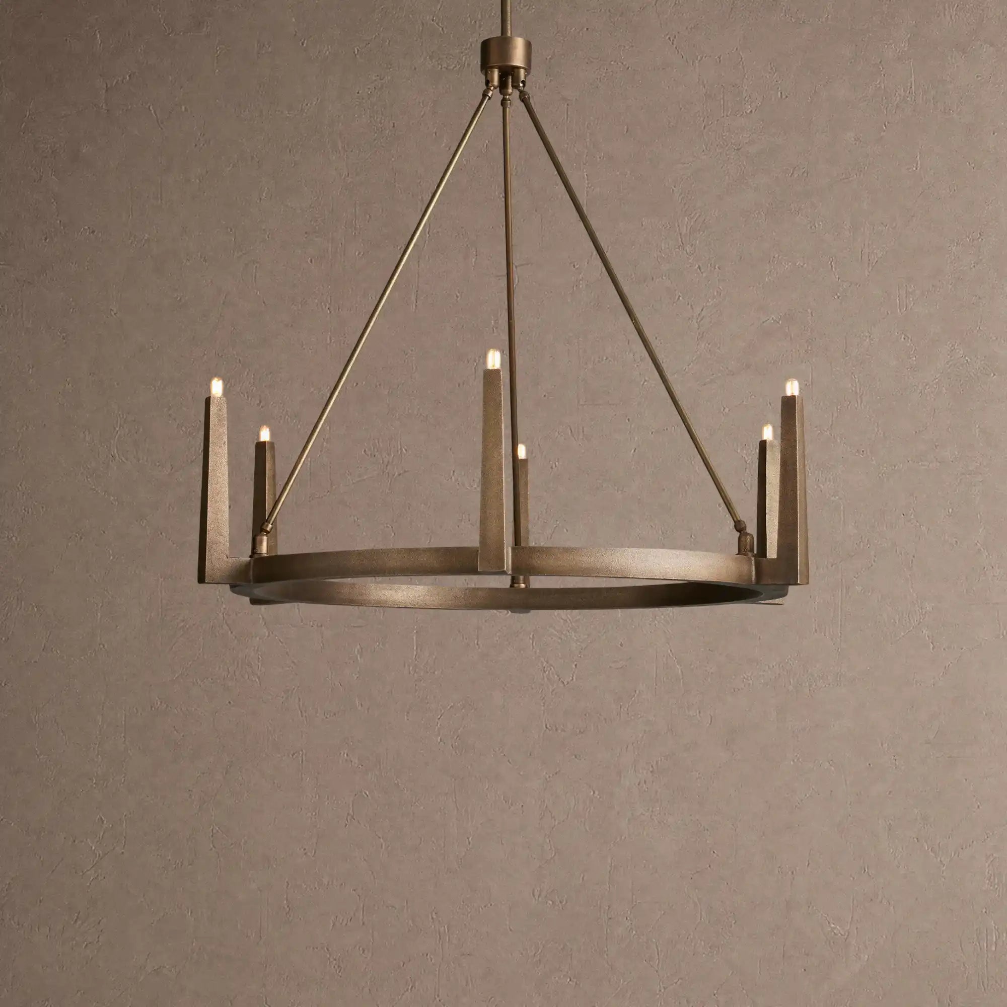 Emmet Round Chandelier - 42"BrassBlushlighting