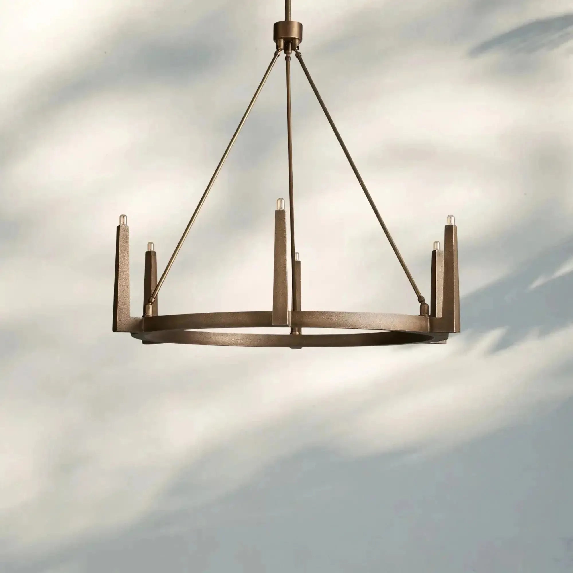 Emmet Round Chandelier - 42"BrassBlushlighting