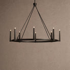 Emmet Round Chandelier - 54"BlackBlushlighting