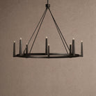 Emmet Round Chandelier - 54"BlackBlushlighting