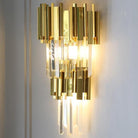 Enoch Three Tier Crystal Wall Sconce - Blushlighting