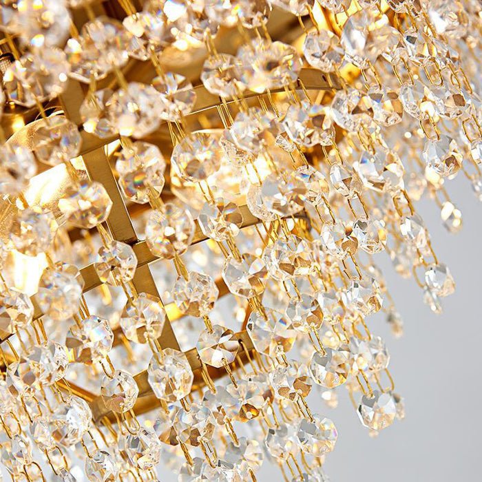 Erin Golden Crystal Chandelier-Blushlighting-Blushlighting