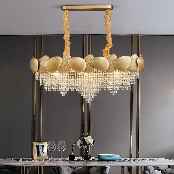 Erin Golden Crystal Chandelier-Blushlighting-Blushlighting