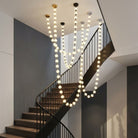 Esle Modern Pearl Necklace Chandelier - Black17 lightBlushlighting