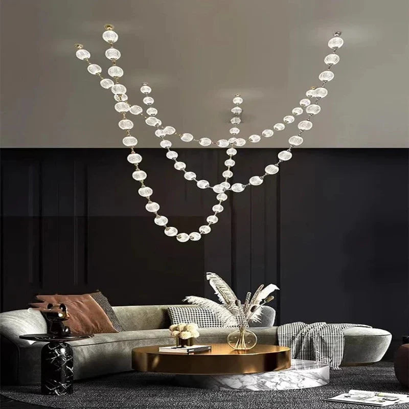 Esle Modern Pearl Necklace Chandelier Seus Lighting