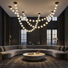 Esle Modern Pearl Necklace Chandelier Seus Lighting