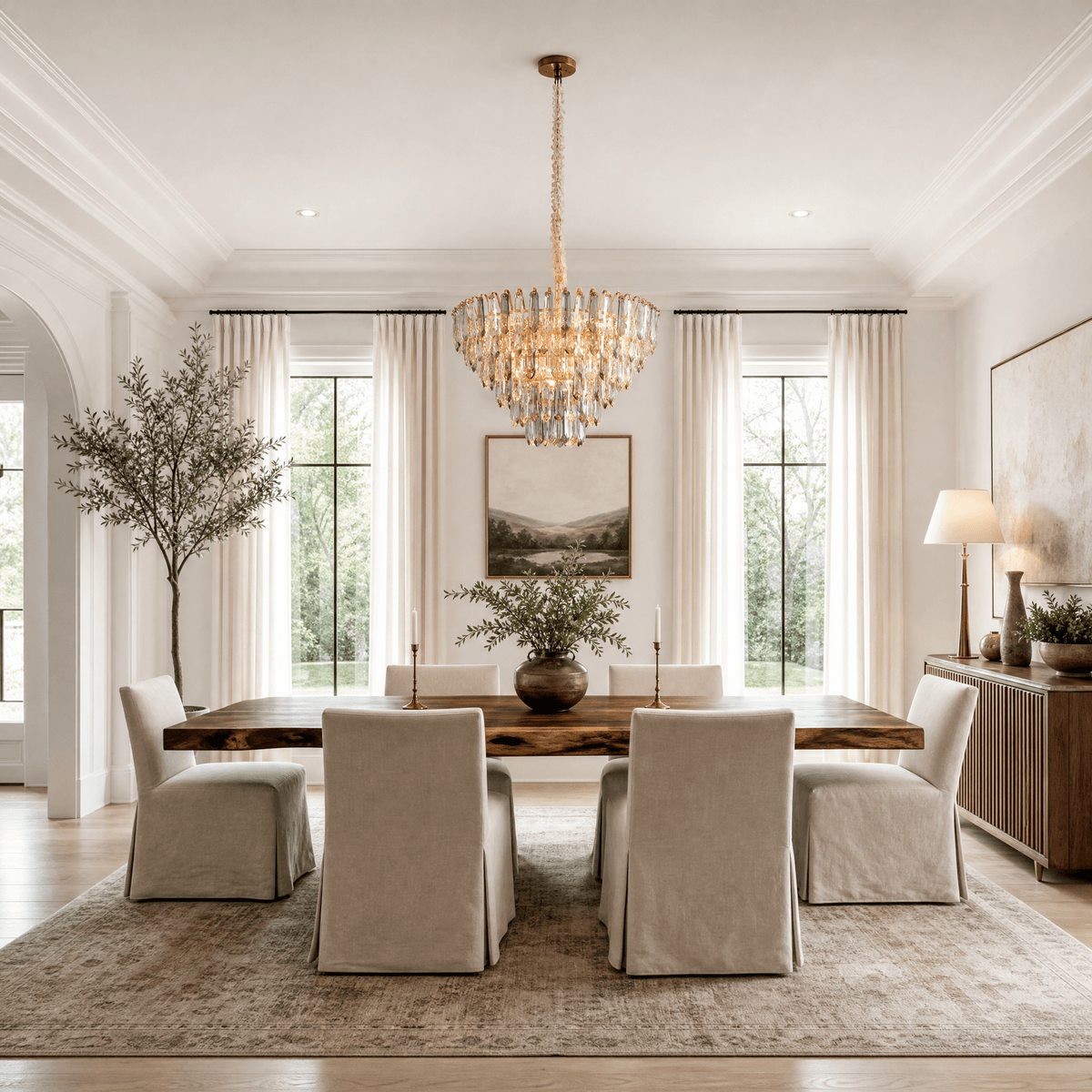 Eterea Brass Chandelier - Φ650*550mm/14*2LBlushlighting