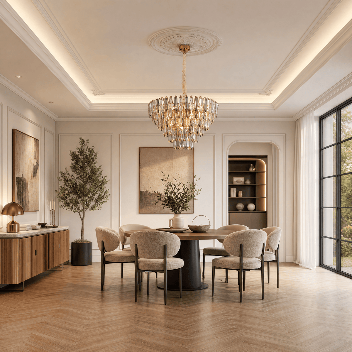 Eterea Brass Chandelier - Φ650*550mm/14*2LBlushlighting