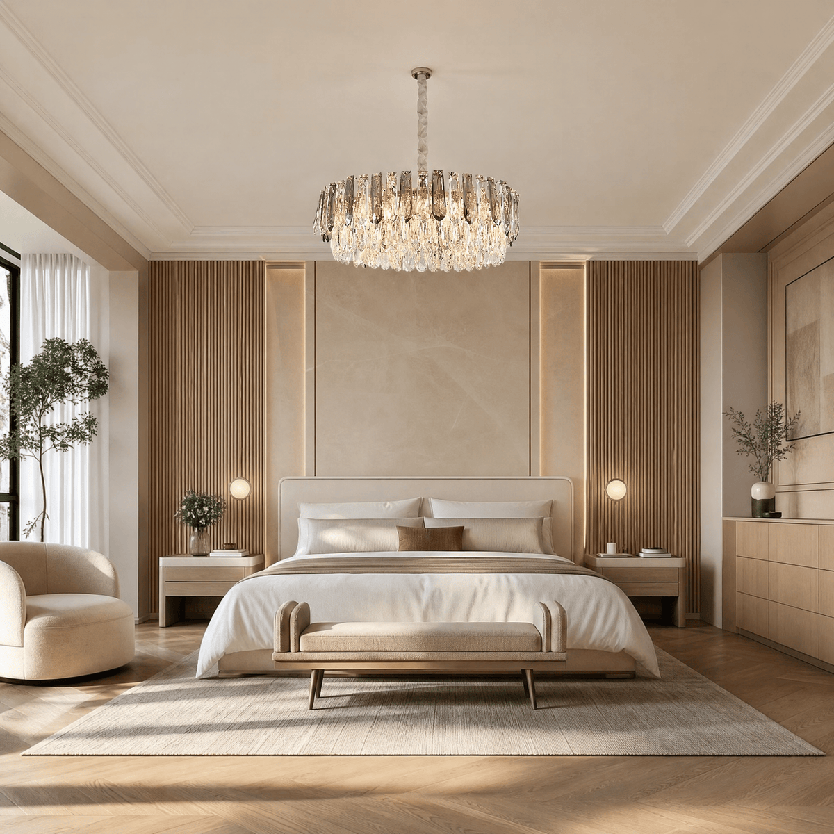 Eterea Crystal Halo Chandelier - Blushlighting