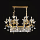 Eternal Baroque Revival Chandelier Series with Diamond - Inspired Crystal - Studded Light Arms - 13 Lights/Rectangular/L48.03"*W23.62"*H33.46"(L122cm*W60cm*H85cm)Warm LightBlushlighting
