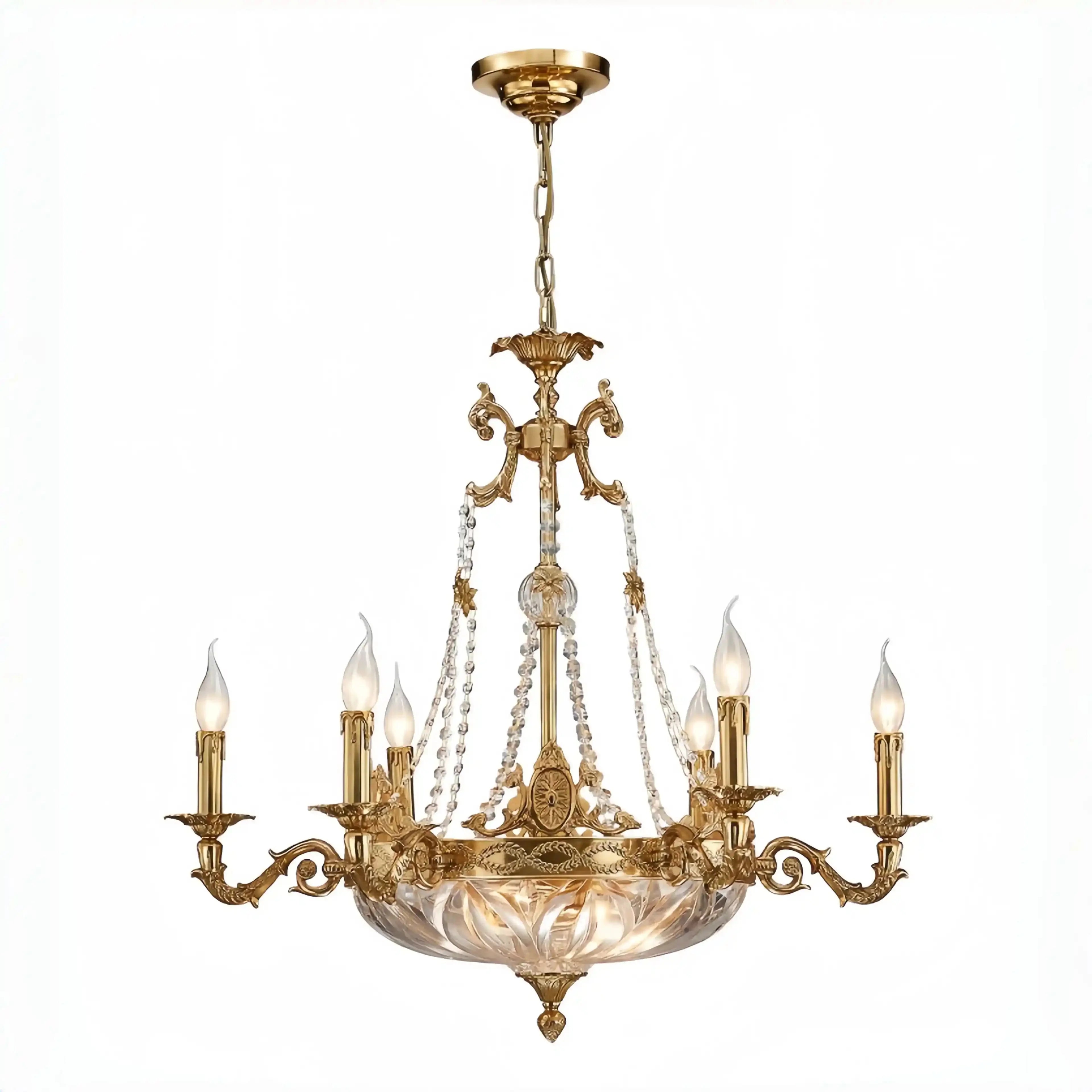 European Style Luxury Crystal Pendant Candle Chandelier for Living Room/Foyer/Entrys/Hallwayr - Blushlighting