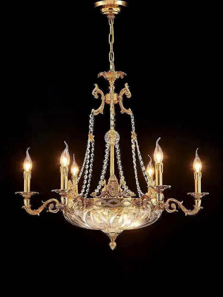 European Style Luxury Crystal Pendant Candle Chandelier for Living Room/Foyer/Entrys/Hallwayr - D15.7"*H26.8"Warm LightBlushlighting