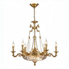 European Style Luxury Crystal Pendant Candle Chandelier for Living Room/Foyer/Entrys/Hallwayr - D15.7"*H26.8"Warm LightBlushlighting