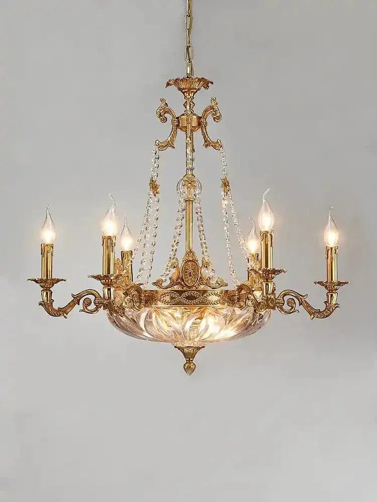 European Style Luxury Crystal Pendant Candle Chandelier for Living Room/Foyer/Entrys/Hallwayr - D15.7"*H26.8"Warm LightBlushlighting