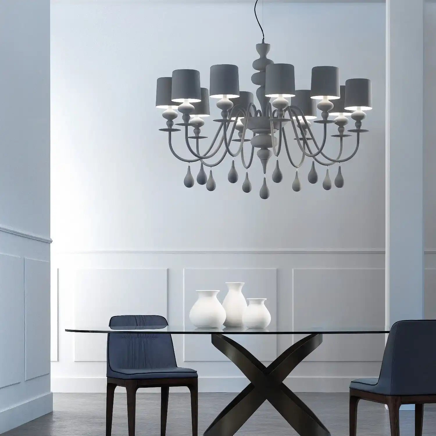 Eva Modern Chandelier 4 Sizes - Blushlighting