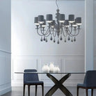 Eva Modern Chandelier 4 Sizes - S5 (5 - Light)Matte WhiteBlushlighting