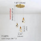 Eve Modern Crystal Chandelier for Staircase - Gold1Cool Light(6000K)Blushlighting