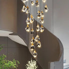 Eve Modern Crystal Chandelier for Staircase - Gold1Cool Light(6000K)Blushlighting