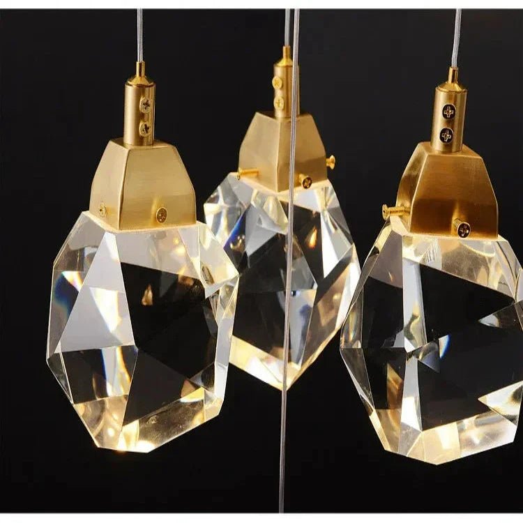 Eve Modern Crystal Chandelier for Staircase - Gold1Cool Light(6000K)Blushlighting