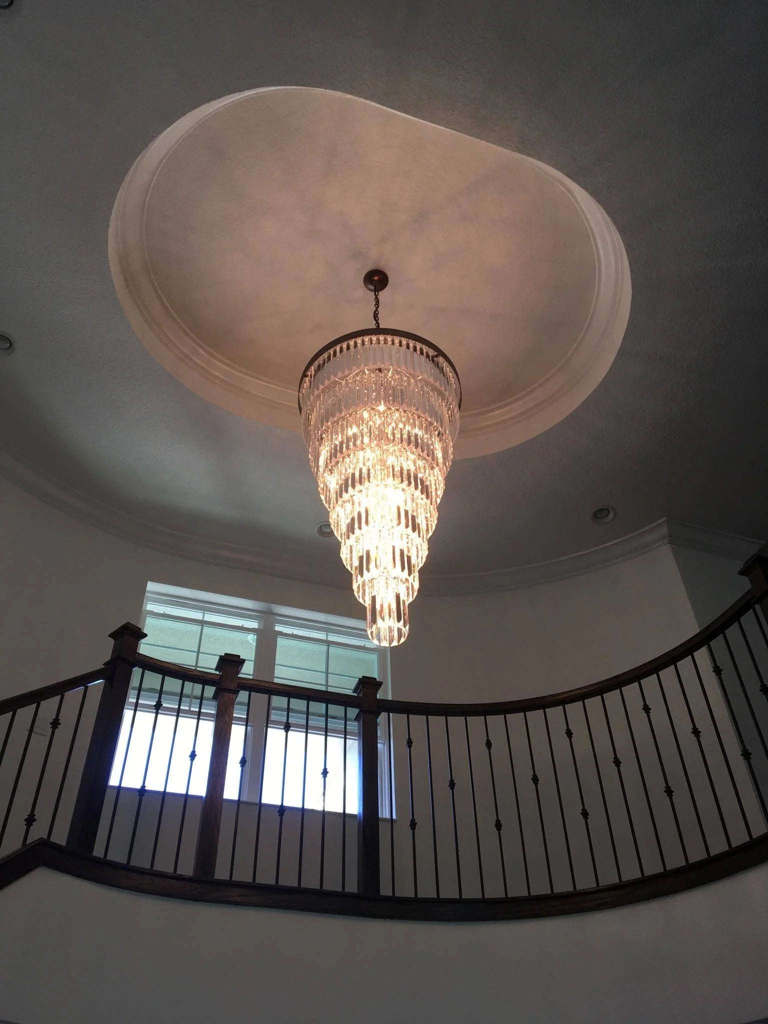 Extra Large 7 - Tier Luxury Crystal Chandelier in Black/Coffee/Gold/Chrome Finish Color - Blushlighting