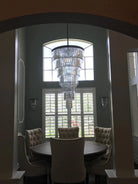 Extra Large 7 - Tier Luxury Crystal Chandelier in Black/Coffee/Gold/Chrome Finish Color - Blushlighting