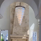 Extra Large 7 - Tier Luxury Crystal Chandelier in Black/Coffee/Gold/Chrome Finish Color - Blushlighting