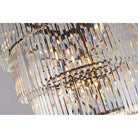 Extra Large 7 - Tier Luxury Crystal Chandelier in Black/Coffee/Gold/Chrome Finish Color - 7 - Tier / D35.5"*H71"BlackWarm LightBlushlighting