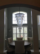 Extra Large 7 - Tier Luxury Crystal Chandelier in Black/Coffee/Gold/Chrome Finish Color - Blushlighting