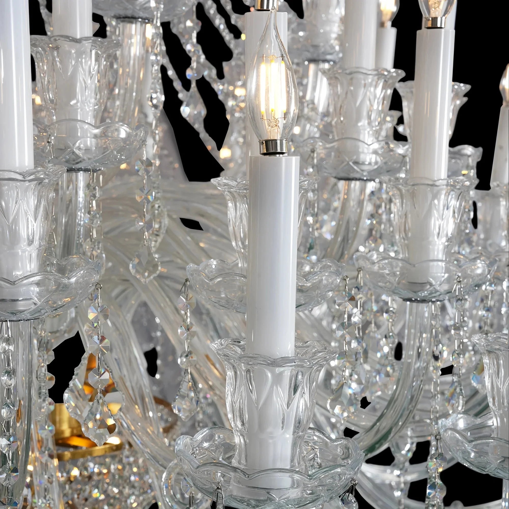 Extra Large Classic Traditional Crystal Chandelier 60/72/90 Lights for Showroom, Foyer , Wedding Hall - 60 Lights:D70.9"*H86.6"Warm LightBlushlighting