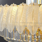 Extra Large Crystal Feather Style Chandelier Long Foyer Staircase Ceiling Lighting Fixture For Living Room - D39.4"*H59.1"Blushlighting
