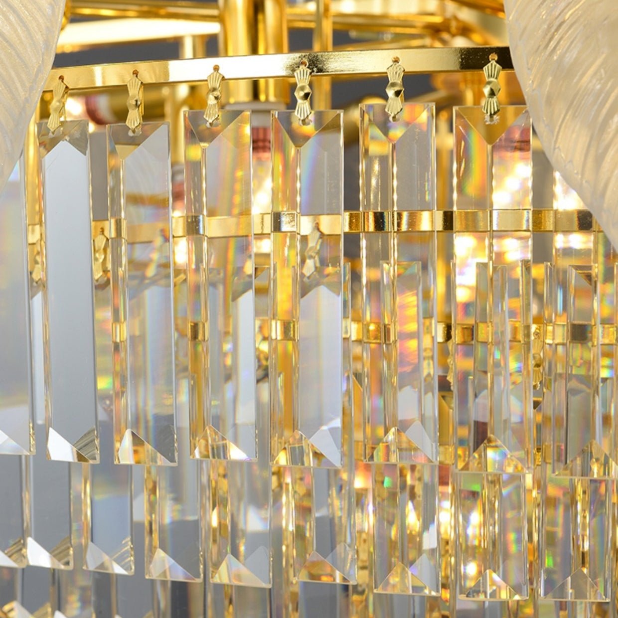 Extra Large Crystal Feather Style Chandelier Long Foyer Staircase Ceiling Lighting Fixture For Living Room - D39.4"*H59.1"Blushlighting