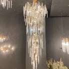 Extra Large Crystal Icicle Chandelier in Tree Branch Design for Grand Staircases and Hallways-Chandeliers-Blushlighting