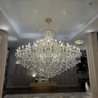 Extra Large Elegant Crystal Chandelier in Branch Style with Candle Layers for Stairs Living Room and Foyer-Chandeliers-Blushlighting