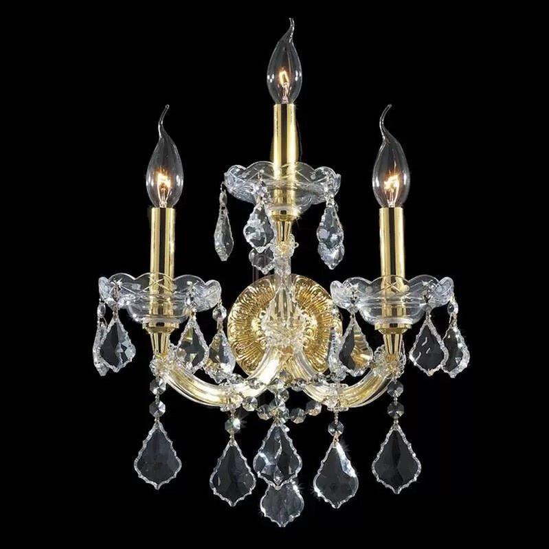 Extra Large Elegant Crystal Chandelier in Branch Style with Candle Layers for Stairs Living Room and Foyer - Wall SconceGoldWarm LightBlushlighting