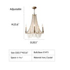Extra Large European Crystal Beaded Chandelier Candle Light for Stairs / Duplex / Villa - 5 Lights: D20.5"*H25.6"Warm LightBlushlighting