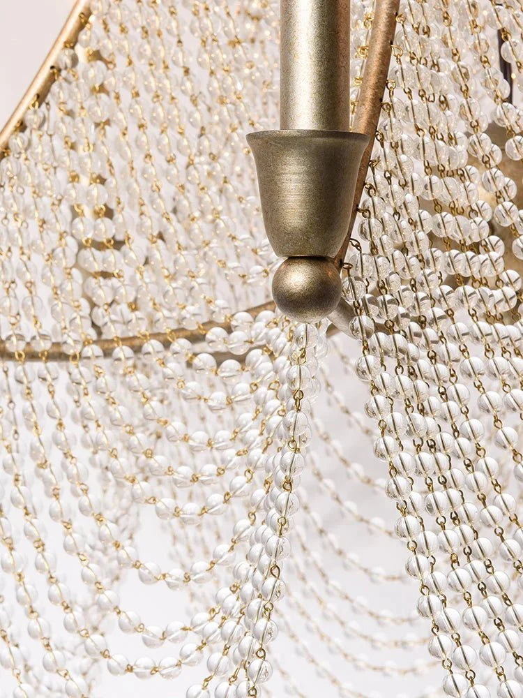 Extra Large European Crystal Beaded Chandelier Candle Light for Stairs / Duplex / Villa - Blushlighting