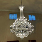 Extra Large European-style Multi-layers Candle Luxury Crystal Chandelier Gold Art Foyer/Staircase Decorative Light Fixture - 4 Layers /52+10 Lights/D57.1"*H78.7"(D145cm*H200cm)/120kgGoldWarm LightBlushlighting