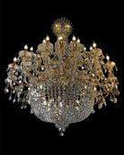 Extra Large European-style Multi-layers Candle Luxury Crystal Chandelier Gold Art Foyer/Staircase Decorative Light Fixture - 4 Layers /52+10 Lights/D57.1"*H78.7"(D145cm*H200cm)/120kgChromeWarm LightBlushlighting