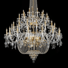 Extra Large European-style Multi-layers Candle Luxury Crystal Chandelier Gold Art Foyer/Staircase Decorative Light Fixture - 4 Layers /52+10 Lights/D57.1"*H78.7"(D145cm*H200cm)/120kgChromeWarm LightBlushlighting