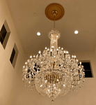 Extra Large European-style Multi-layers Candle Luxury Crystal Chandelier Gold Art Foyer/Staircase Decorative Light Fixture - 4 Layers /52+10 Lights/D57.1"*H78.7"(D145cm*H200cm)/120kgGoldWarm LightBlushlighting