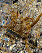 Extra Large European-style Multi-layers Candle Luxury Crystal Chandelier Gold Art Foyer/Staircase Decorative Light Fixture - 4 Layers /52+10 Lights/D57.1"*H78.7"(D145cm*H200cm)/120kgGoldWarm LightBlushlighting
