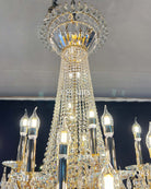 Extra Large European-style Multi-layers Candle Luxury Crystal Chandelier Gold Art Foyer/Staircase Decorative Light Fixture - 4 Layers /52+10 Lights/D57.1"*H78.7"(D145cm*H200cm)/120kgGoldWarm LightBlushlighting
