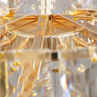 Extra Large Foyer Pure Crystal Ceiling Light Fixture Living Room Entrance Staircase Chandelier - D33.5"*H47.2"/ 25 LightsBlushlighting